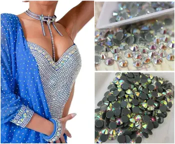 

1400 RHINESTONE CRYSTALS TOP QUALITY SS20/5 MM HOTFIX AURORA BOREALIS TOP QUALITY THERMOADHESIVE Skating Dance Decorations BRILLABENNY