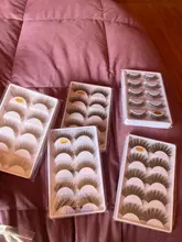 Pestañas postizas 3D de visón, pestañas largas y esponjosas hechas a mano, utensilios de maquillaje para ojos G806, 5 pares