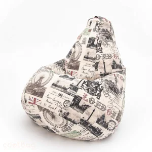 Armchair bag pear Oxford water repellent waterproof rainproof large soft frameless pouf ottoman for Home Cottage