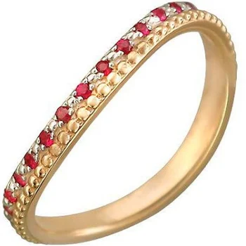 

Esthete ring with 13 rubies in red gold