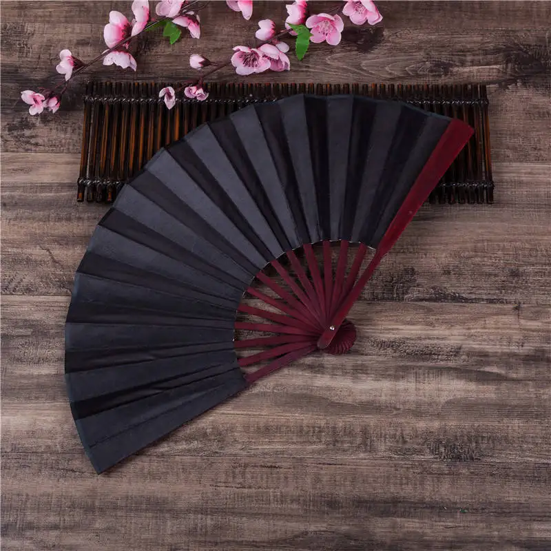 Бамбуковый большой рейв складной ручной вентилятор для мужчин/женщин-Китайский Японский кунг-фу Тай Чи ручной вентилятор для производительности украшения Dan