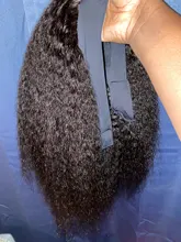 Peluca con diadema cabello humano brasileño recto rizado pelucas de cabello humano para las mujeres negras sin costuras completa máquina peluca diadema
