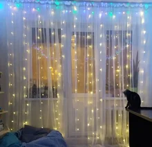 LED Garland Curtains Usb-Power-Fairy-Lights Christmas-Decoration Living-Control Remote