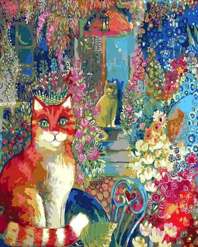 

In the City Garden painting coloring by numbers on canvas Snow White 084-ab