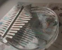 Stick Hammer Tuner Piano-Finger-Piano-Gift Kalimba-Case Thumb Acrylic Transparent 17-Key