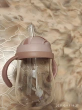 Biberón de gel de sílice para alimentación de bebés, vasos, botellas de agua para niños, taza con pajita, bebedero infantil