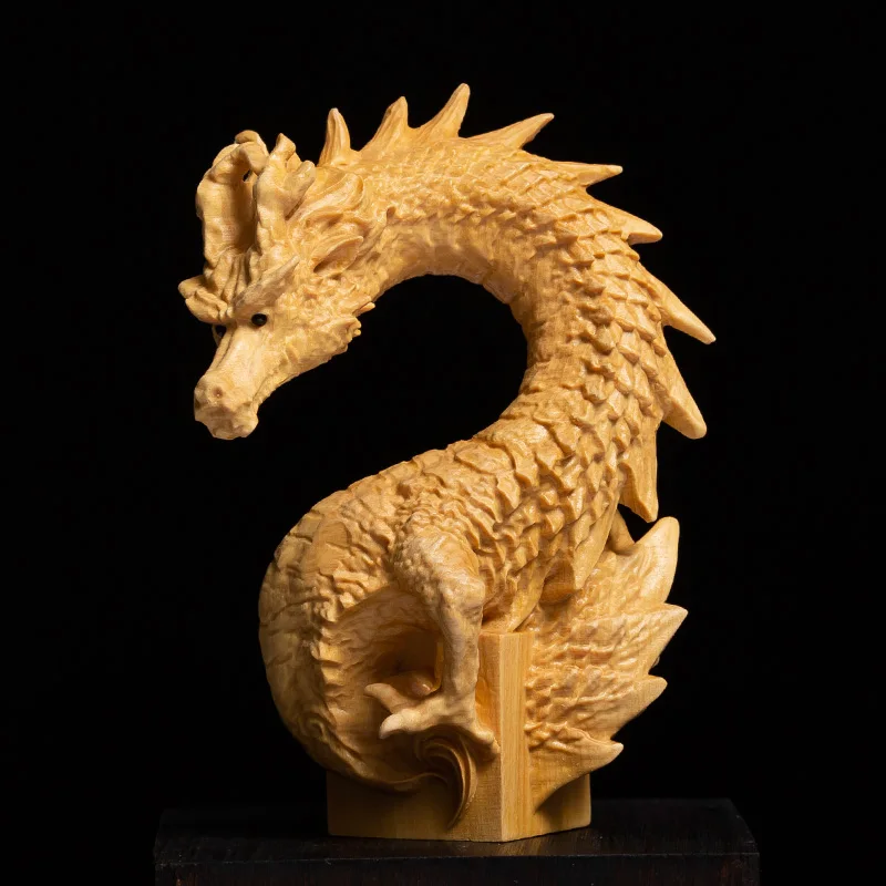 Chinese Dragon Seal Statue Boxwood Animal Sculpture Office Name Seal Private Chapter LOGO Home Decoration Chinese Dragon Seal Statue Boxwood Animal Sculpture Office Name Seal Private Chapter LOGO Home Decoration
