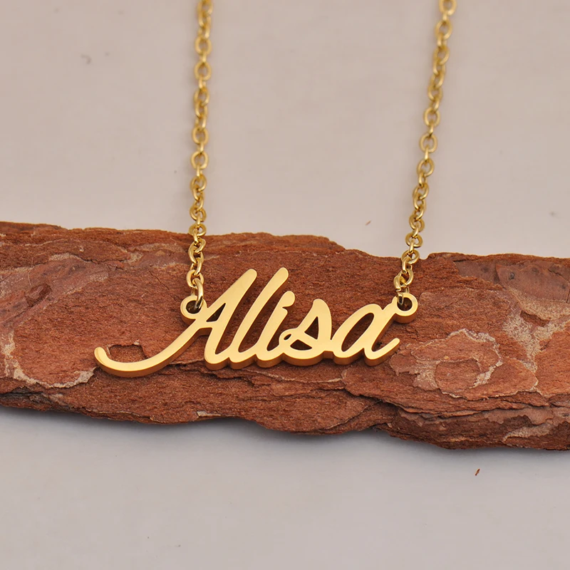 Cursive Initial Letters Name Necklace 