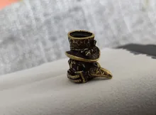 DIY Knife Pendant Beads Skull-Paracord-Beads Crow EDC Brass Vintage-Color Outdoor-Tools