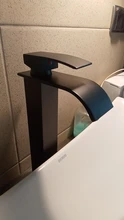 Faucet Bathroom Wash-Basin Waterfall Black Single-Hole Paint Nordic
