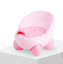 Orinal portátil para bebé, asiento de inodoro, tazón, olla bonita, sartén de entrenamiento de plástico para niño y niña, inodoro con respaldo cómodo