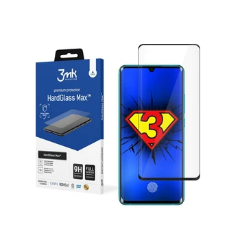 

3MK Protector de pantalla compatible con Xiaomi Mi Note 10 Negro HardGlass Max - Grado de dureza de la pantalla 9H - Máx