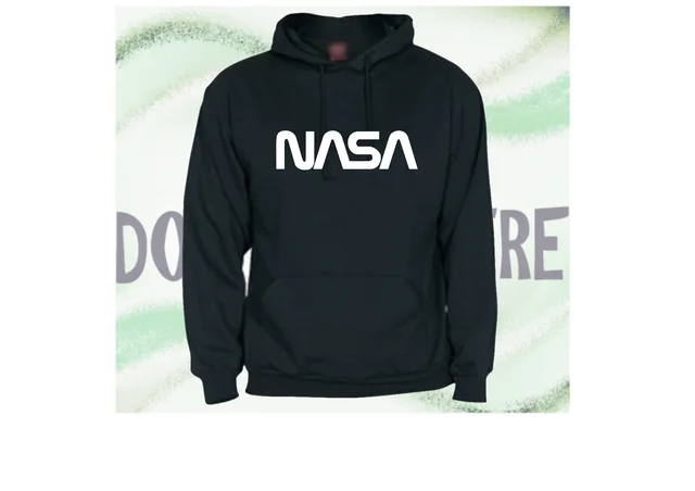 SUDADERA CON CAPUCHA NASA LOGO ESTAMPADO ROPA HOMBRE MUJER NIÑO 1