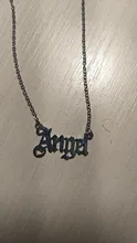 Collar de Ángel para mujer y niña, colgante de fuente antigua inglesa, gargantilla de cadena con letras, joyería de aleación con estilo