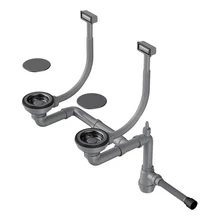 Арматура для моек Omoikiri WK-2C-GM(Нержавеющая сталь, диаметр сливной решетки 89 мм