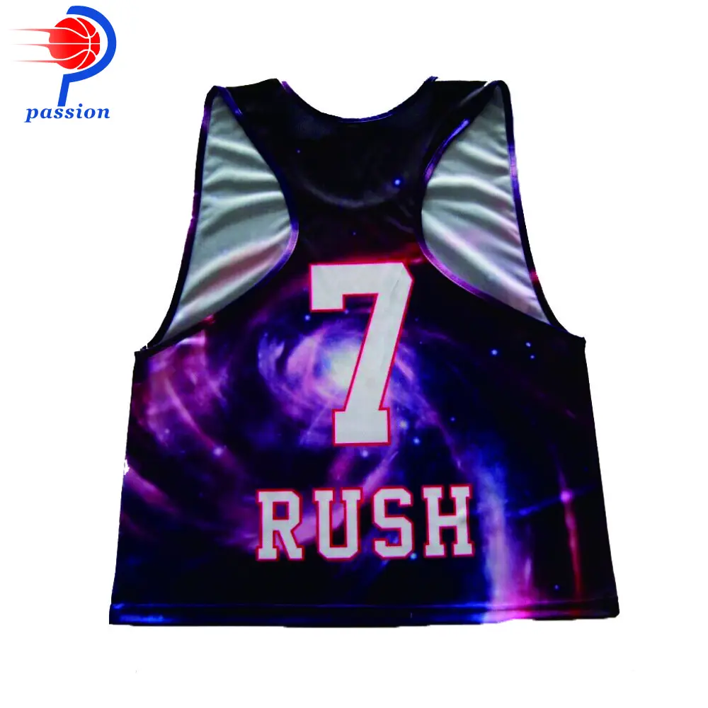 Lacrosse Sleeveless Racer Back Girls Singlet Pinnie Shirts With Sublimated Flamingos