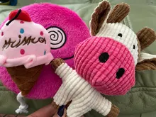 Lindo animales de peluche perro juguetes mascota chillona cachorro masticar morder interactivo juguete perros suena Accesorios