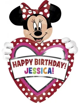 

Balloon Minnie Mouse Birthday-Shape 83x60cm Foil Polyamide-A2636301