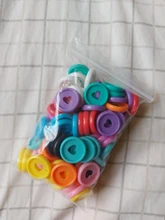 100 Uds 24mm portátil de plástico anillo de carpeta hebilla de 360 grados de rotación de agujero color aprendizaje suministros de encuadernación