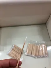 300 Uds desechables Ultra-pequeño hisopo de algodón sin pelusa Micro cepillos madera bastoncillos de algodón torundas de algodón con pegamento para extensión de pestañas quitar herramientas