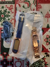 Correa de cuero para Xiaomi Mi Band 6, 5, 3 y 4, pulsera de Metal sin tornillo de acero inoxidable