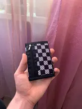 De moda de hombre bolsos de lona de cartera soporte de tarjetas de identidad cortos para hombre carteras doblar dinero bolsas de cremallera cambio monedero bolsillo Notecase