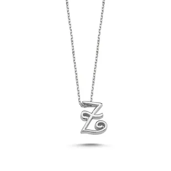 

Angemiel 925 Silver a-Z-Letter Ghost Pendant-Rhodium Plated