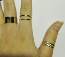 IF ME-Conjunto de anillo de serpiente para dedo Vintage para mujer, anillos para articulaciones de nudillo de Metal étnico geométrico, joyería femenina