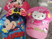 12 estilos niños 95 coches Elsa Anna Mickey Minnie perro gorra de Baseball con caricatura de los muchachos de las muchachas del bebé ajustable de la princesa niños sombreros