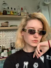 Gafas de sol rectangulares para hombre y mujer, lentes de sol rectangulares de lujo, cuadradas, de Metal Vintage, UV400, 1 Uds., 2020