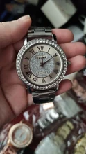 2021 nuevo y popular marca Oro arenoso de diamantes de imitación reloj de cuarzo Casual mujeres completa de acero Relojes de lujo reloj femenino