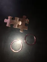 Llavero con pieza de rompecabezas personalizada para parejas, fecha grabada y dos iniciales, regalos de amor para pareja, esposa, novio y novia, 2 uds.