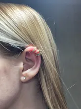 Zeojrlly clásico de moda de las mujeres Clip EarringThree piezas conjunto de viento fresco Clip de oreja sin orificio de oreja mujer Simple Clip para hueso del oído