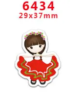 30 шт мультяшный персонаж плоское украшение из смолы PR 5592 - Цвет: 6434