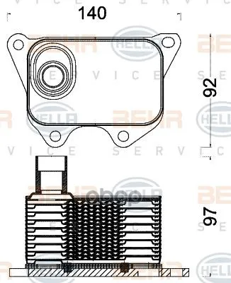 Oil cooler Engine HELLA. 8MO376797-011