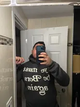Ye must be Born again-Sudadera con capucha CPFM XYZ para niños, suéteres transparentes, sudaderas de tamaño asiático Kanye West, jerséis de alta calidad
