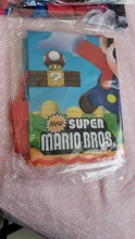 HJKL-Mochila De tela no tejida con tema de Súper Mario, bolso escolar de viaje para niños, regalo, decoración, cordón Mochila, 1 Uds.