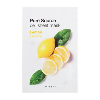 

Fabric mask Missha pure source cell sheet mask-lemon