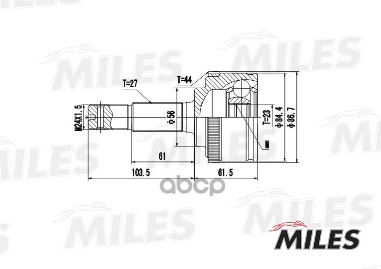 Cv joint Nissan Primera P12 1.6-1.8 01-07 Nar. Abs Miles Ga20312 Miles. GA20312