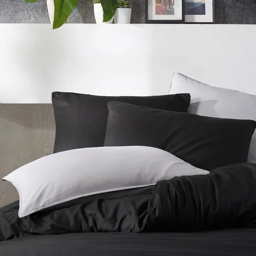 SIRMAK Black-Gray Cotton Ranforce Single Duvet Set 160 x 220 cm, Turkey from