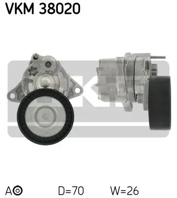 Ролик нат. \MB Vito/Sprinter/W202/W203/W210/W220 2.0-3.2CDi 92 SKF VKM38020