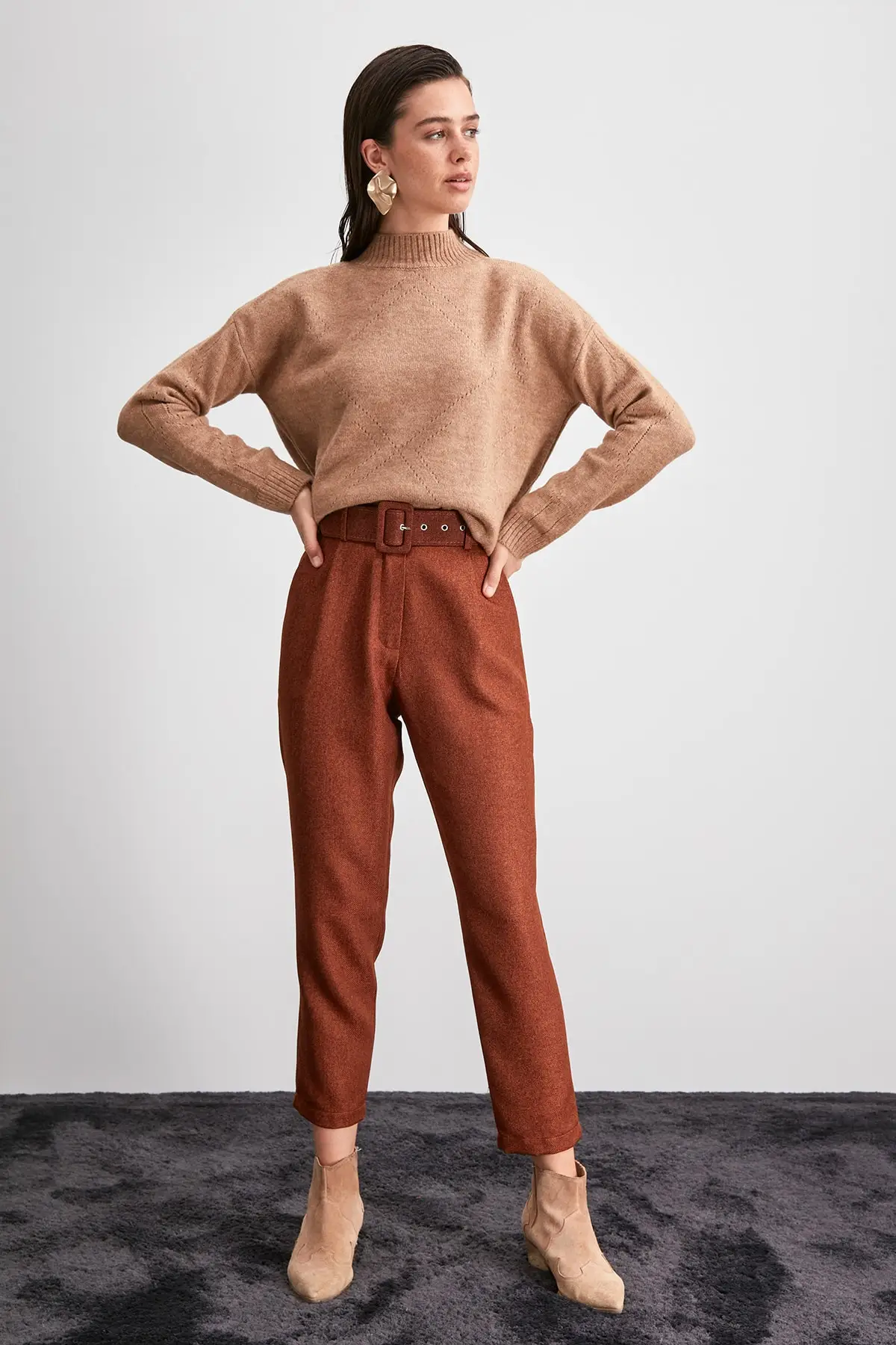 Trendyol брюки с поясом TWOAW20PL0542