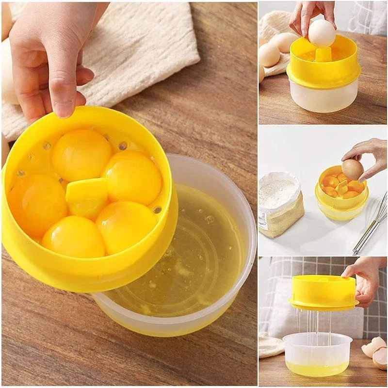 Home Creative White Egg Yolk Egg Separator Commercial Filter Egg Dispenser H 