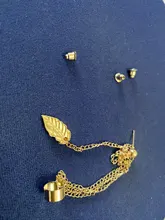 VKME-pendientes de estrella de oro sin Piercing para mujer y hombre, pendientes de Clip para la oreja de cartílago falso Simple, joyería con Clip