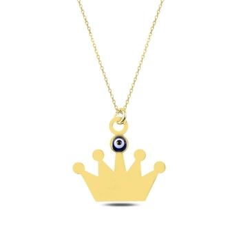 

KUTAYDAN Eyed Crown Simple Necklace 925 Sterling Silver