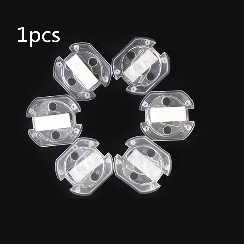 1pc transparent 5 шт./10 шт. европейский стандартный разъем питания для безопасности ребенка анти-Электрический шок крышка розетки дети электрическое защитное устройство выходного отверстия - Цвет: 1pc transparent