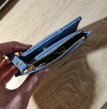 Cartera de piel sintética suave para mujer, cartera amarilla de marca, monedero Mini con broche, tarjetero, billetera corta, Bolso pequeño Delgado, llavero con cremallera