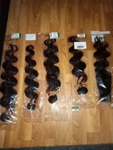 Extensiones de cabello humano con ondas corporales, cierre de encaje, cabello brasileño Remy, ondulado, 3/4 mechones con cierre, extensión de 30 pulgadas