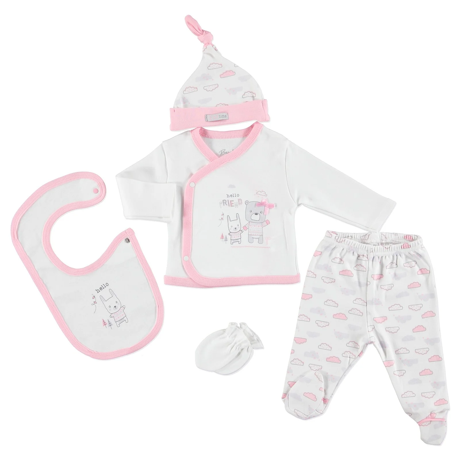 

ebebek Bambaki Cloud Baby Girl Newborn Hospital Pack 5 pcs