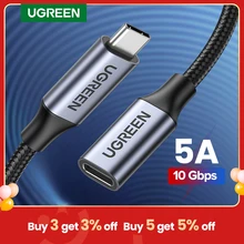 Ugreen USB C Verlängerung Kabel Typ C Extender Cord USB-C Thunderbolt 3 für Xiaomi Nintendo Schalter USB 3,1 USB Verlängerung kabel